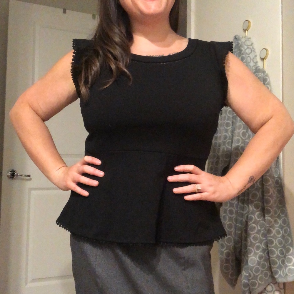 Black Peplum Top